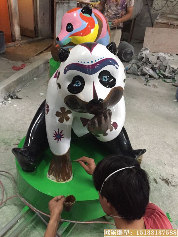 玻璃鋼卡通熊貓 玻璃鋼卡通熊貓