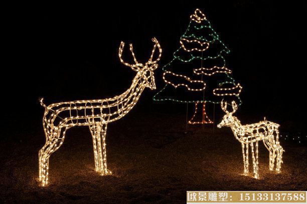 城市燈光雕塑鹿_動(dòng)物雕塑_公園景觀(guān)設計